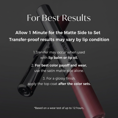 Perfect Twin Lip — Dual-Ended Liquid Lipstick with Velvet Matte Color and Glossy Shine