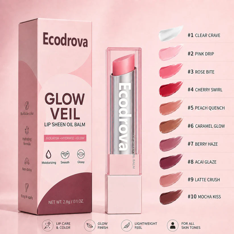 🔥Last Day Buy 1 Get 1 Free|Ecodrova GLOW VEIL LIP SHEEN OIL BALM